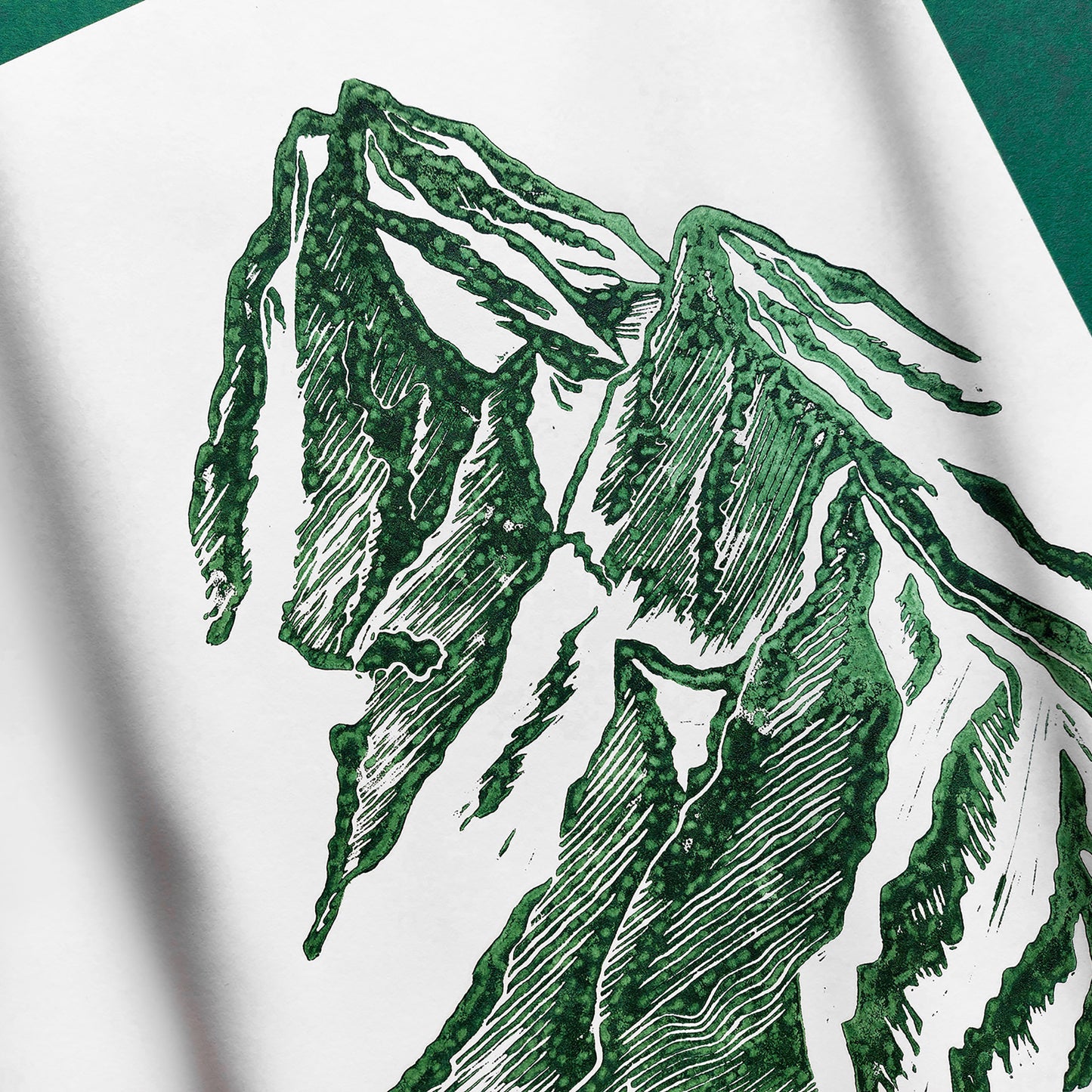 Green mountain with house Linocut print Wall art hanging decor lino print, linogravure. printmaking, relief print, block print, wall hanging, unique wall art, trendy wall art, thank you gift boss, teacher appreciation gift, Summer wall art, Spring wall art, sister in law gift, shelf decor, self gift, rustic wall art, retirement gift
