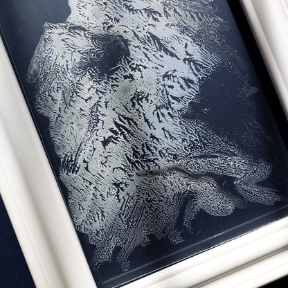 Silver white light blue winter mountains mini monotype print relief monoprint flexible plexiglass original artwork powder room engraving etching one of a kind neutral abstract
heirloom gift, handmade gift for women, for the home, master bedroom, treat yourself, grandmother gift, grandma gift, going away gift for coworker, godparent gift, godmother gift, girlfriend gift, gift for the home, old world, gift for best friend female, Farmhouse wall decor, farm decor, dorm room decor, diy gift, Dining Room Decor