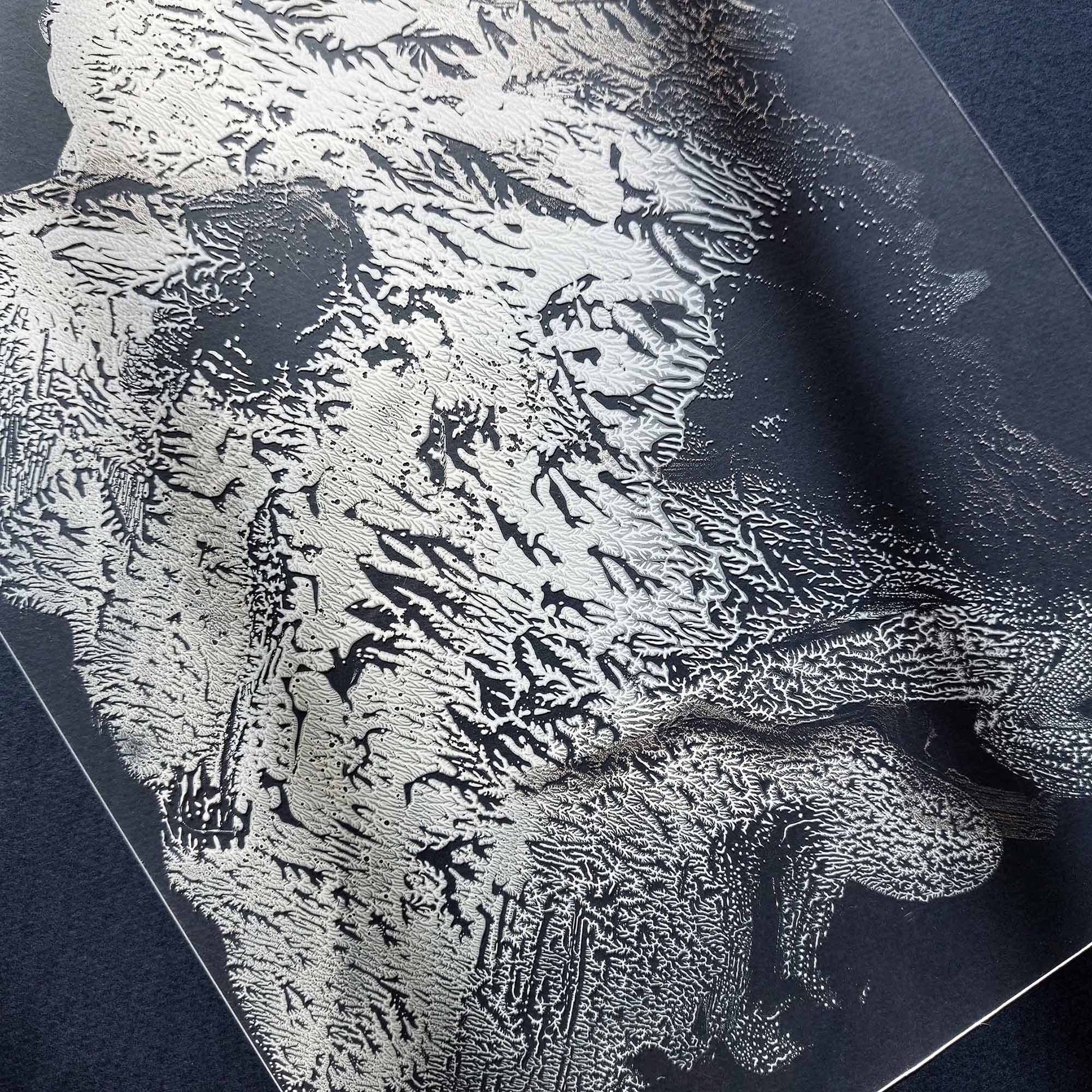 Silver white light blue winter mountains mini monotype print relief monoprint flexible plexiglass original artwork powder room engraving etching one of a kind neutral abstract
nature lover gift, mothers day gift ideas, mothers day gift from daughter, monoprint, window nook, country cottage decor, mothers day gift, workspace, mother in law gift, mom birthday gift, Modern kitchen art, long distance gift, Living room wall art, dopamine, hallway, laundry room decor, coffee corner, kitchen wall art, foyer, above