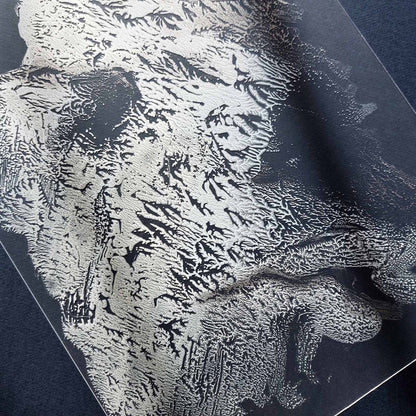 Silver white light blue winter mountains mini monotype print relief monoprint flexible plexiglass original artwork powder room engraving etching one of a kind neutral abstract
nature lover gift, mothers day gift ideas, mothers day gift from daughter, monoprint, window nook, country cottage decor, mothers day gift, workspace, mother in law gift, mom birthday gift, Modern kitchen art, long distance gift, Living room wall art, dopamine, hallway, laundry room decor, coffee corner, kitchen wall art, foyer, above