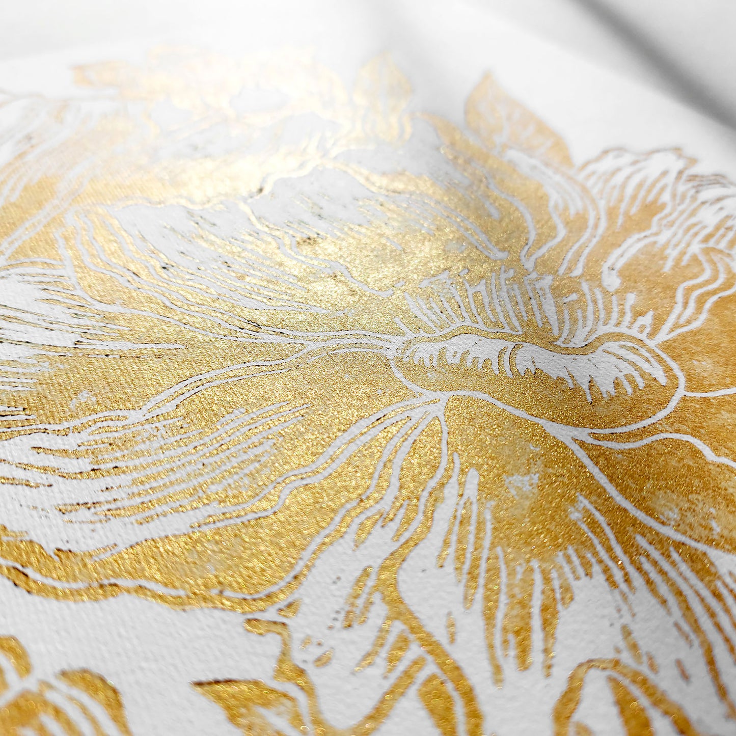 Gold peony flowers Linocut print Peonies wall art decor Linogravure, Lino print housewarming gift, new apartment gift, nature print, nature lover gift, mothers day gift ideas, mothers day gift from daughter, mothers day gift, mother in law gift, mom birthday gift, Modern kitchen art, long distance gift, living room wall art, Linoleum print, laundry room decor,&nbsp; Housewarming gift, hostess gift, home gift unique, heirloom gift, heilroom wall decor