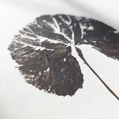 Brown Autumn Leaves Monotype Print Gallery Wall Set of 3 Original Artwork Cottagecore Kitchen Art Decor Hostess New Home Gift One of a Kind 