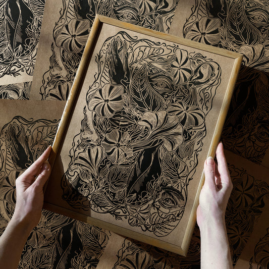 black craft cottagecore wall art botanical body human parts woman eye hand lips nose
floral bellflower linocut print original artwork color year 2025 mocha mousse 
flower lino bedroom decor linogravure hostess gift flower lino block relief printmaking handprint neutral craft white rustic farmhouse nature lover gift unique ideas cottagecore wife sister self mom mother grandmother bathroom entryway princess girly feminist housewarming chateaucore boho bohemian floral aesthetic home office entryway above bed