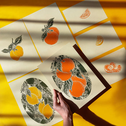 Gallery Wall Set of 7 Linocut Print Vintage Orange Clementine Lemon Slices Fruits Mandarin Artwork Original Art Kitchen Botanical Decor
wall hanging, Vintage art, unique wall art, trendy wall art, thank you gift boss, teacher appreciation gift, Summer wall art, sister in law gift, shelf decor, self gift, Sage green color, rustic artwork, Retro artwork, retirement gift, Relief print, realtor closing gift, Printmaking art, Plant print, plant lover gift, original illustration, original artwork, green art, one