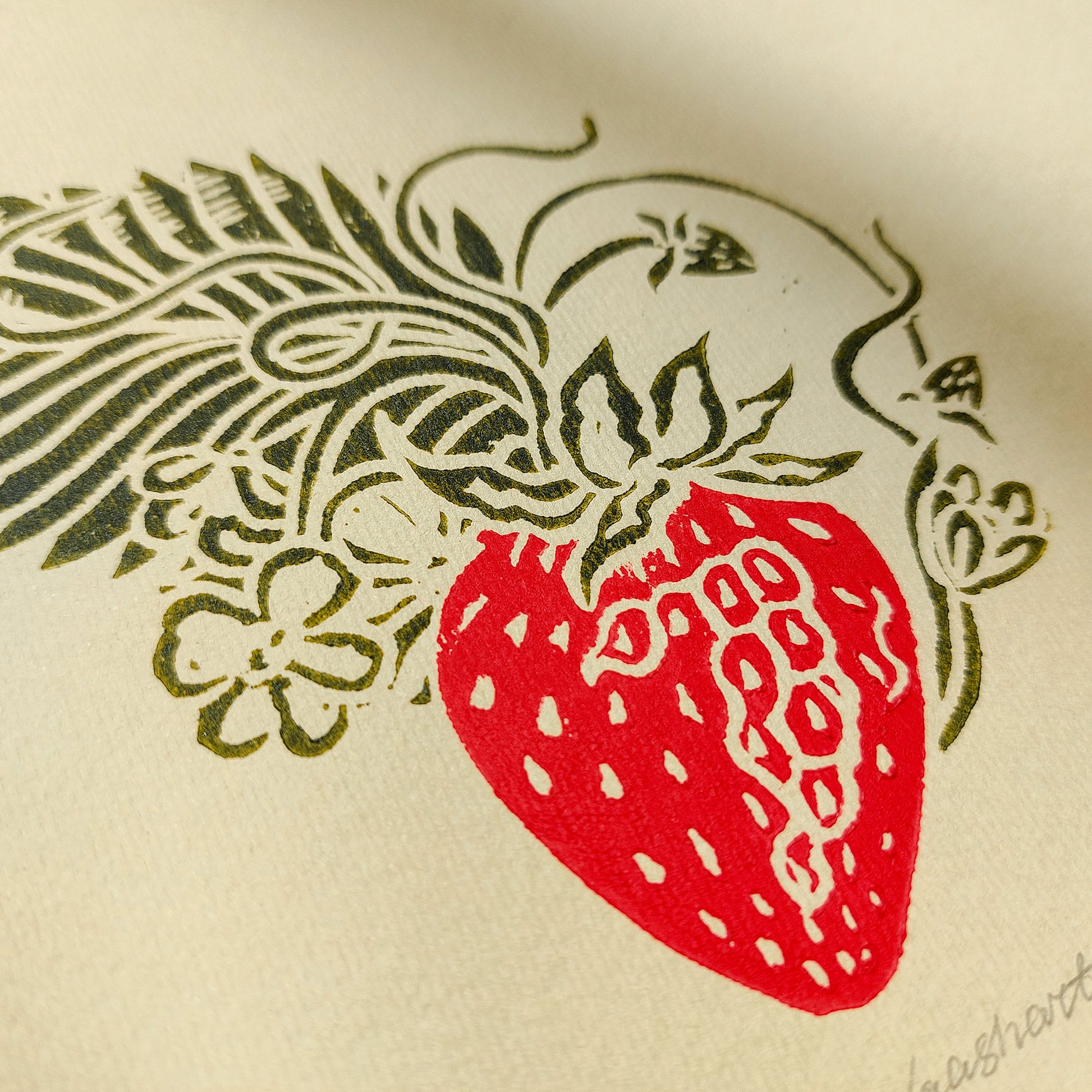Vintage Strawberry Linocut Print Kitchen Wall Decor Botanical Original Artwork Cottagecore Lino Dining Room Art Farmhouse Gift Linogravure
powder room, kitchen wall art, illustration print, Housewarming gift, bedroom focal point, old world, hand printed, hostess gift, home gift unique, organic modern, heirloom gift, english cottage wall art, handmade gift for women, poetic handmade gift for the home, slow living, grandmother gift, grandma gift, romantic vintage, study room, going away gift for coworker