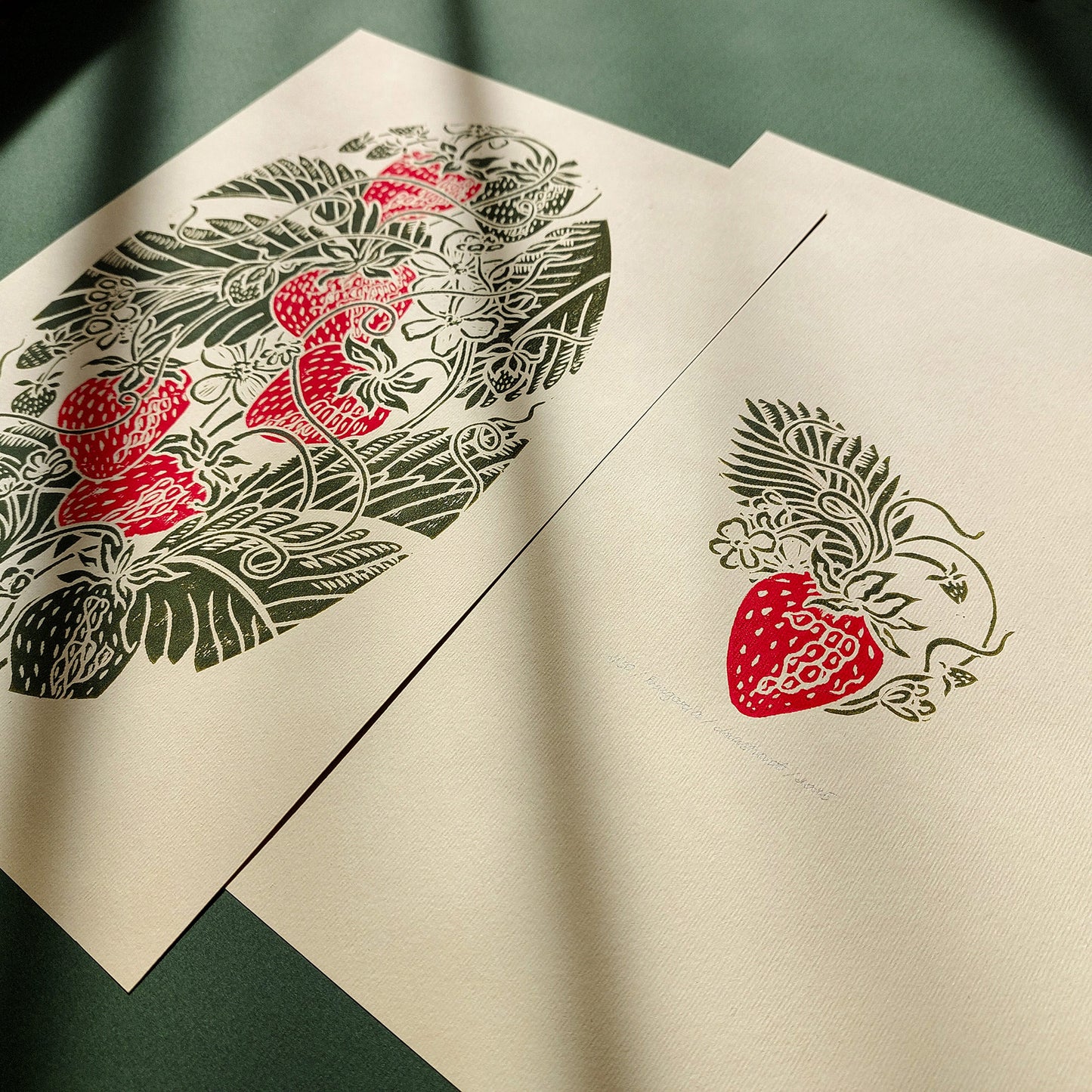 Red beige sage green dining nook vintage fruits strawberries berries nature linocut print gallery wall set of 2 piece retro kitchen botanical lino original artwork cottagecore art 
Living room wall art, Linoleum print, retro dining area, Linogravure, herb botanical, Linocut print, light academia wall art, Lino print, laundry room, rustic botanical, guest bathroom, cozy corner, breakfast nook decor, above dining table, PRINTMAKING INTELLECTUAL AESTHETICS, headboard, etching style, powder room, kitchen wall