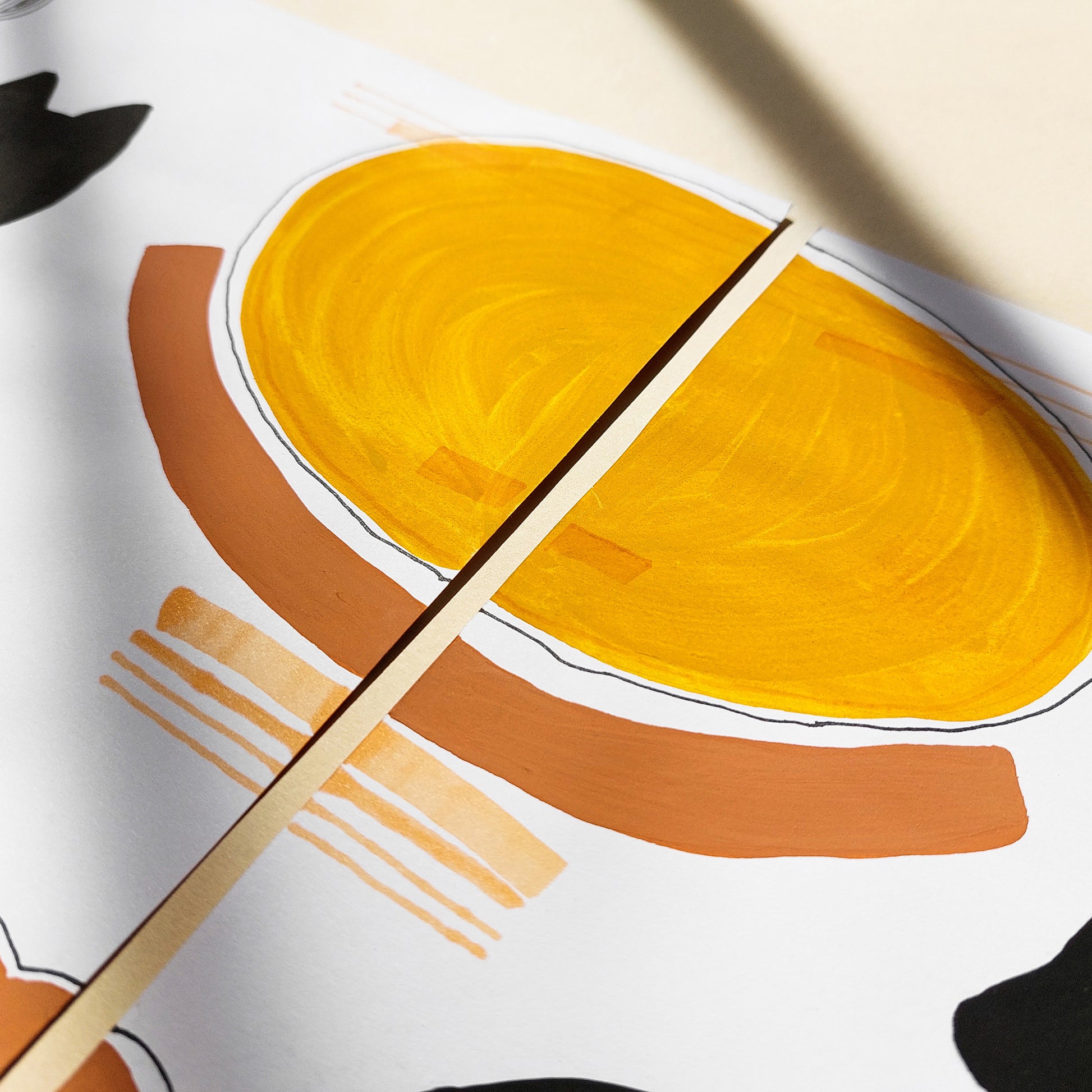 playful cat black abstract cats gouache painting funny animal art gallery wall set of 2 artworks original artwork nursery decor pet corner mid century modern one of a kind minimalist black friday sale Cyber Monday Sale, Cyber Week Deal Kids Room Cat Lovers Gifts Scandinavian Nordic Minimalist Boho Living Room Hallway Home Office unique funny decoration