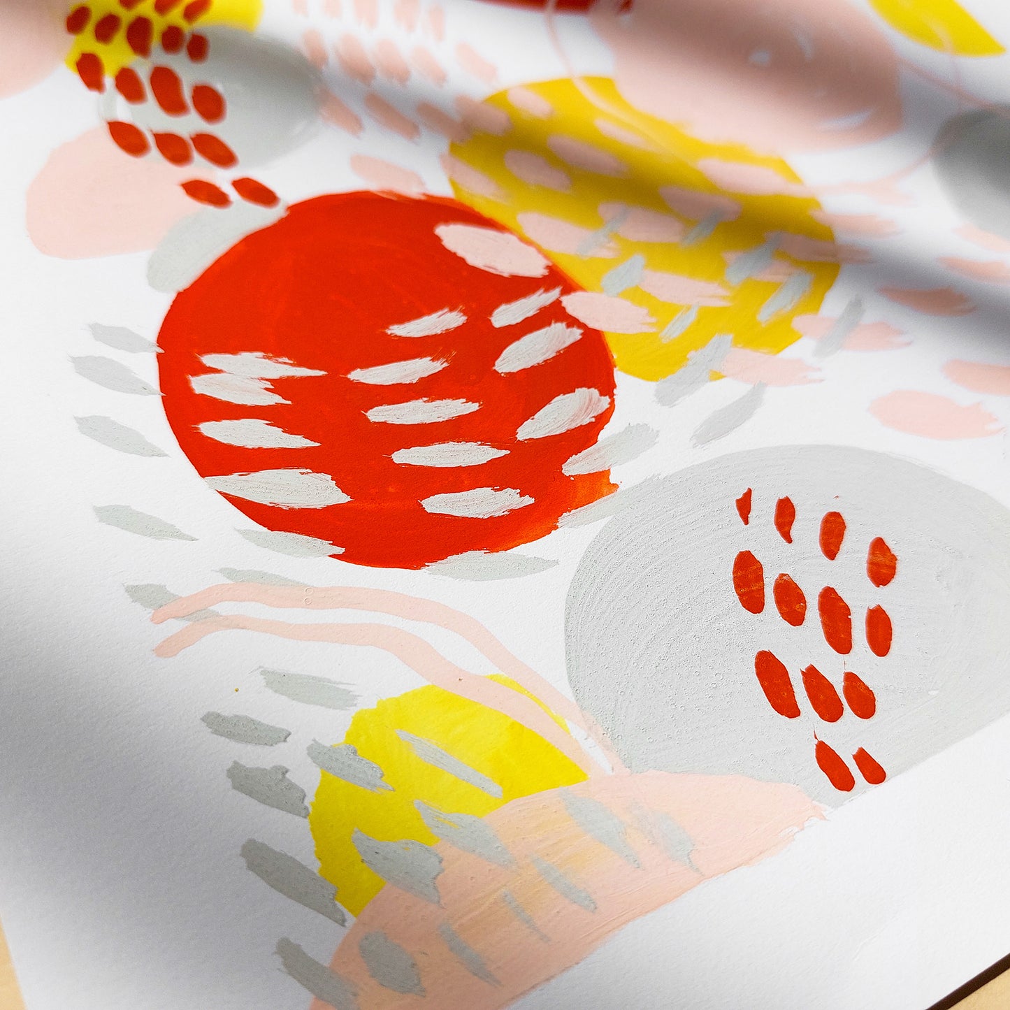 Pink yellow red gray affordable fine art modern abstract color therapy gouache painting kids room hallway wall home office one of a kind discounted sale positive energy
wall hanging, unique Vintage art, unique wall art, trendy wall art, thank you gift boss, teacher appreciation gift, Summer wall art, large wall art, sister in law gift, shelf decor, self gift, rustic artwork, Retro scandinavian artwork, handprint, retirement gift, Relief print, realtor closing gift, Printmaking art, original illustration