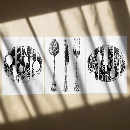 abstract spoon fork knife cutlery rustic fall wall art modern kitchen monotype relief print gallery wall set of 3 original artworks hostess gift cyber monday sale one of a kind Black Friday Sale Cyber Week Deal discounted sale
kitchen wall art, illustration print, Housewarming gift, hostess gift, home gift unique, heirloom gift, handmade gift for women, handmade gift for the home, grandmother gift, grandma gift, going away gift for coworker, godparent gift, godmother gift, girlfriend gift