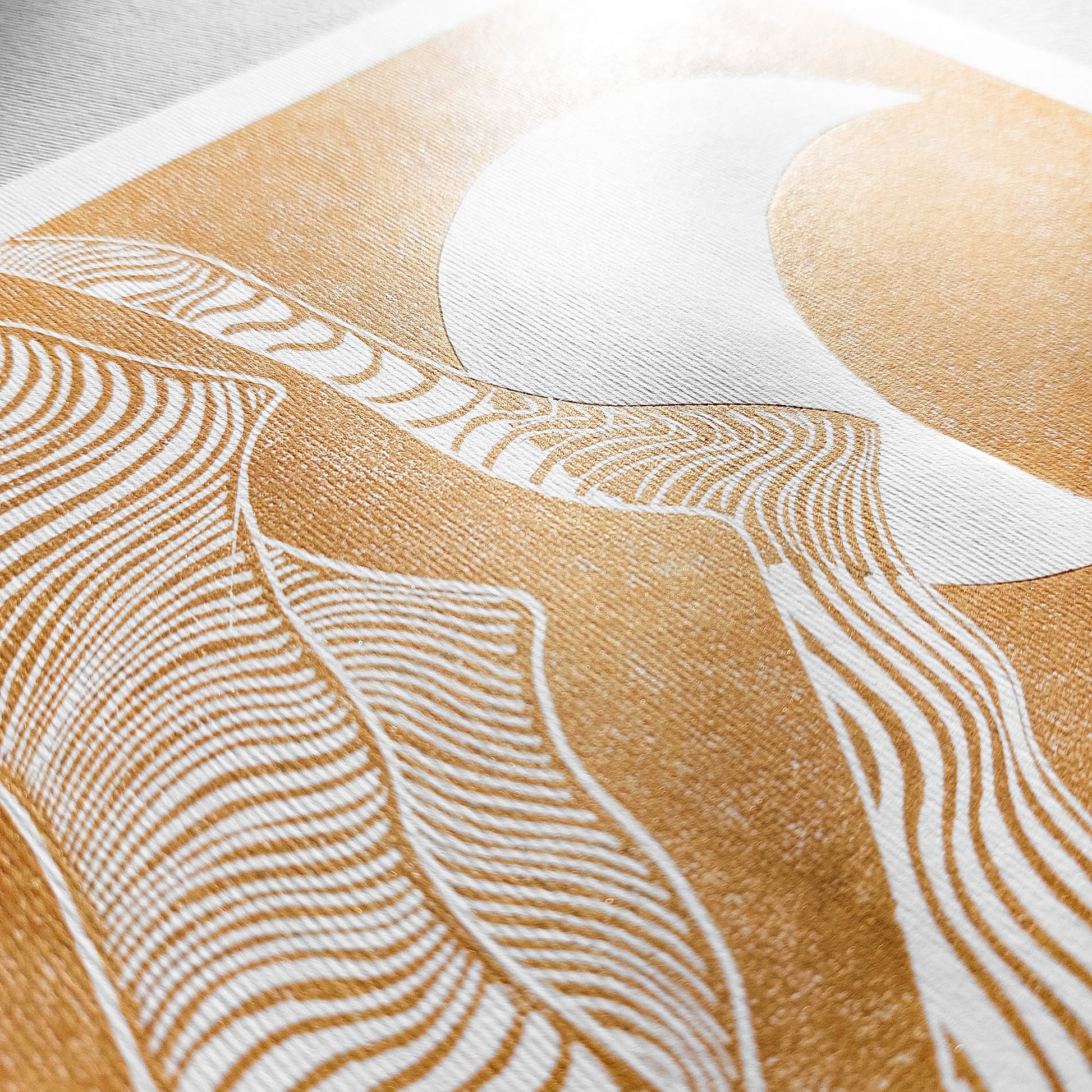 gold abstract moon line mountains 8x10 lino desert landscape mini linocut print modern minimalist original artwork master bedroom decor living room wall art hallway relief block linogravure reading nook boho classical style new home gift mid century modern mindful christmas printmaking bohemian abstract handprint decoration geometric unique dopamine eclectic scandinavian trendy aesthetic above bed man cave apartment housewarming dining room dorm entryway laundry office hostess mom mother