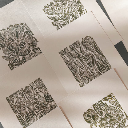 retro cottagecore vintage flowers art linocut print gallery wall set of 6 peace original artwork peony iris print magnolia jasmine echinacea tulip relief handprint rustic linogravure botanical lino print thoughtful mom gift 
hand carved, wall hanging, unique Vintage art, unique wall art, trendy wall art, thank you gift boss, teacher appreciation gift, bathroom decor, Summer wall art, large wall art, sister in law gift, shelf decor, self gift, rustic artwork, Retro scandinavian artwork, handprint, retirement