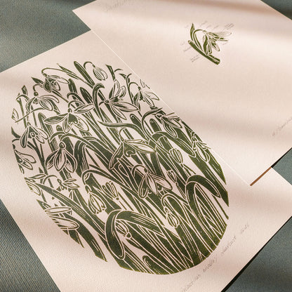 Sage green and beige gallery wall set of 2 peace vintage anatomy snowdrop flowers retro linocut print original artwork herb botanical art primary bedroom focal point staircase mother gift ideas floral lino rustic linogravure relief handprint cottagecore living hostess gift chateaucore farmhouse mother grandmother for professor home office workspace handmade nature lover rustic farm room dining entryway kitchen dorm mom wife woman sister girlfriend godmother apartment Present Gratitude Professor
