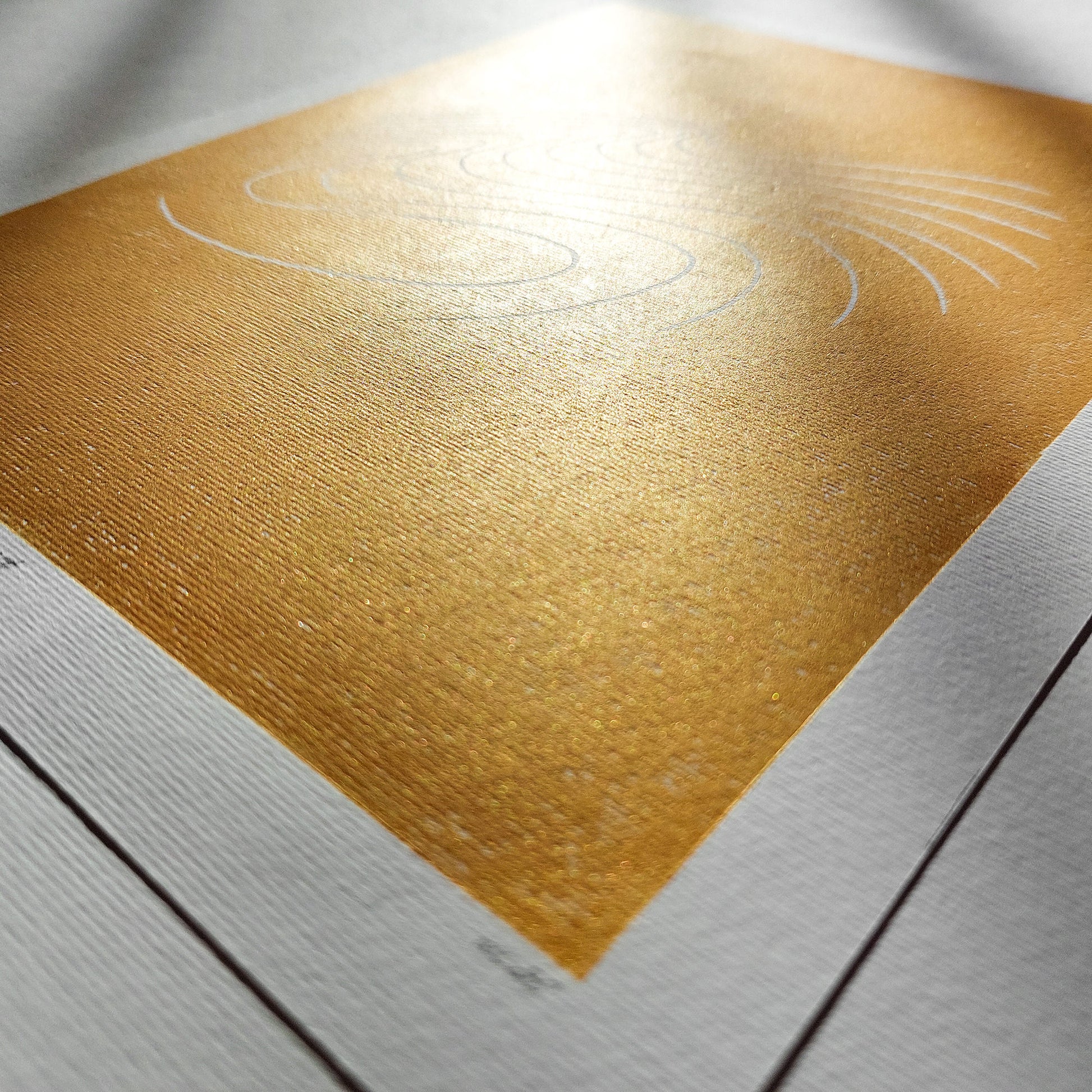Gold wabi sabi wall art abstract lines mountains shadow waves water lover 8x10 inches mini landscape print modern linocut minimalist lino european countryside original artwork entryway decor relief handprint minimal linogravure gifts for hikers warm neutral gift coworker classical style primary master bedroom mid century modern mindful printmaking home bohemian contemporary living block geometric eclectic scandinavian trendy aesthetic above bed apartment housewarming dining dorm entryway laundry mom mother