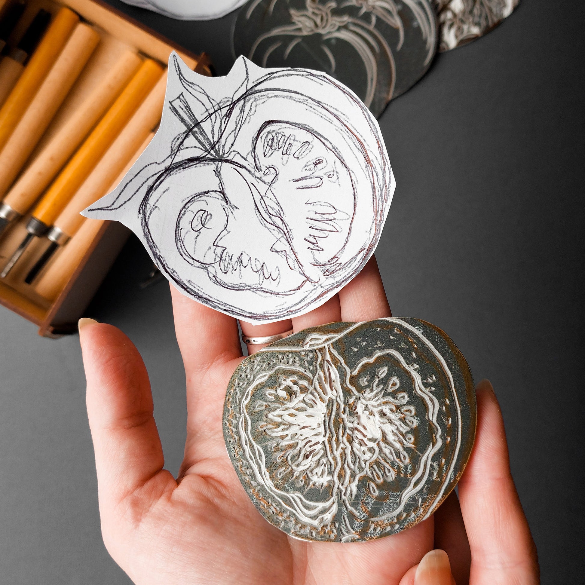 Red sage green beige vintage cottagecore tomato vegetable rustic linocut print retro kitchen dning room decor botanical lino garden harvest pantry original artwork gift for cook mom present nature linogravure farm gallery wall set of 2 block linoleum
powder room, kitchen wall art, illustration print, Housewarming gift, bedroom focal point, old world, hand printed, hostess gift, home gift unique, organic modern, heirloom gift, english cottage wall art, handmade gift for women, poetic handmade