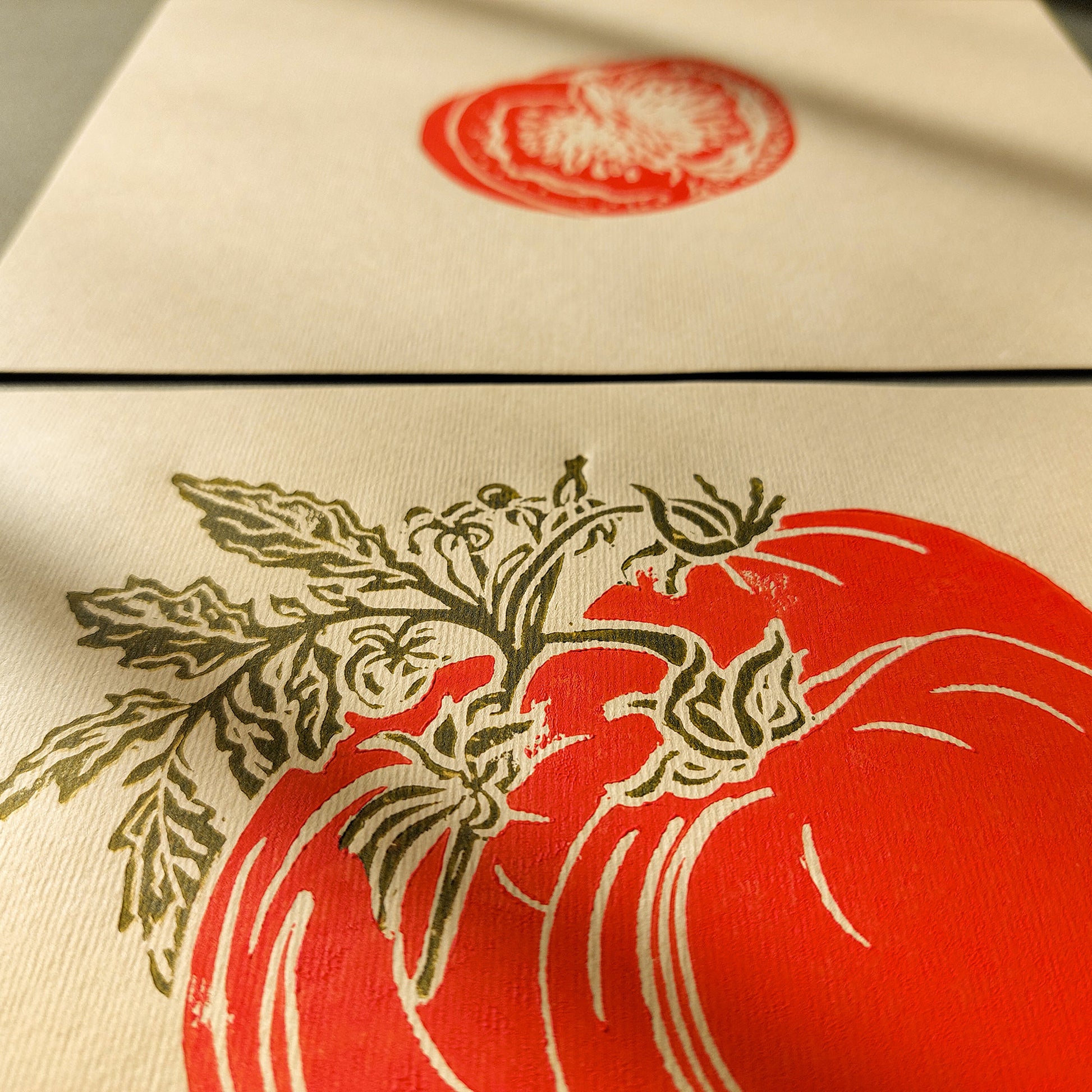 vintage cottagecore tomatoes berry nature linocut print mini gallery wall set of 2 piece farmhouse kitchen original artwork berries slice european countryside dining room decor relief printmaking rustic linogravure sage green engraving etching red beige retro botanical garden harvest pantry relief handprint country cottage home office wall hanging mini block hand carved unique gift ideas plant dopamine eclectic moody farm chateaucore summer dorm laundry shelf entryway new housewarming old world