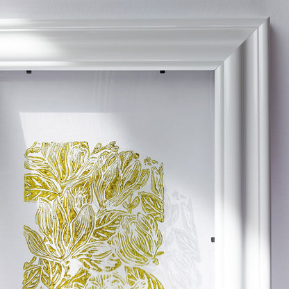 retro cottagecore magnolia flowers linocut print flexible plexiglass relief monoprint sage green color floral lino original artwork window nook decor 
quiet luxury art, boyfriend gift, nurse gift, guest bathroom, niece gift from aunt, new mom gift, new job gift, New home gift, new grandma gift, new apartment housewarming gift, living room wall art minimalist, new apartment gift, bedside, dressing room, mid century modern, foyer, spa bathroom, artist studio, reading nook, new home gift, teacher appreciation