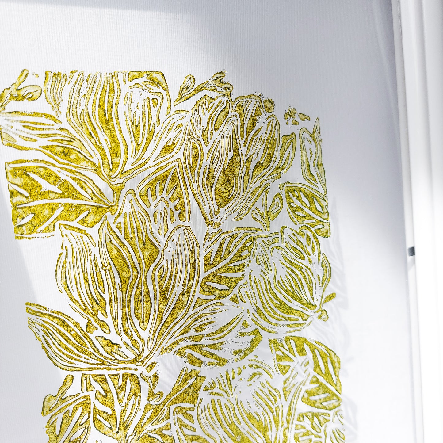 retro cottagecore magnolia flowers linocut print flexible plexiglass relief monoprint sage green color floral lino original artwork window nook decor 
Little Treat Gift, monochrome abstract, glamoratti, maximalist, nordic trendy, european countryside wall art, soft organic modern, moody, slow living wall decor, unique gift for mom, man cave garage, original artwork, one of a kind, office wall decor, headboard, workspace, gallery wall hallway, gen z celebrated, quiet luxury art, boyfriend gift, nurse gift