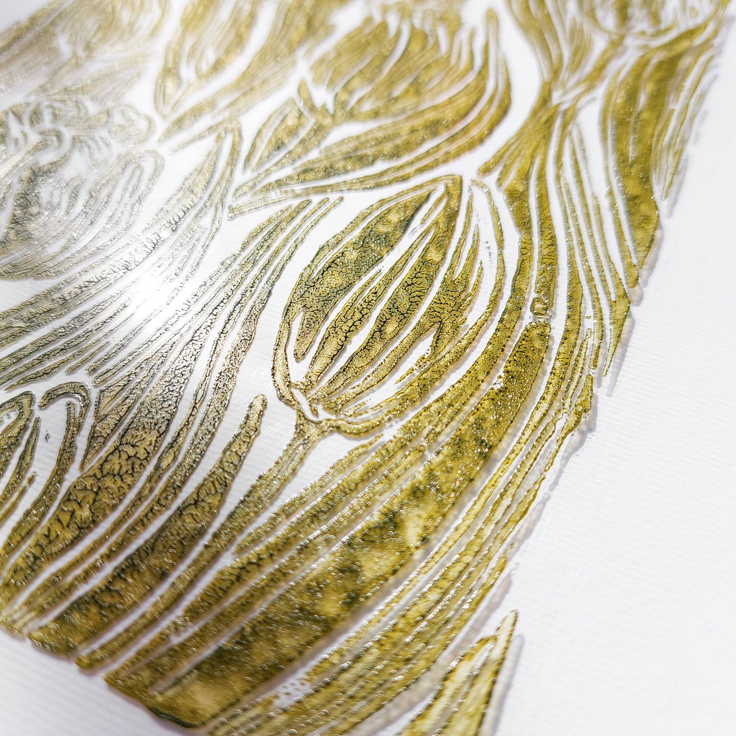unique retro cottagecore tulip flower nature linocut print flexible plexiglass relief monoprint sage green color floral lino original artwork window nook decor grandmother gift rustic linogravure above bed wall art staircase one of a kind mother study room aundry room handprint hallway coworker reading nook self home hostess farmhouse kitchen block bedroom sister botanical printmaking farm sister mom mother new apartment godmother wife woman dining Entryway housewarming living room