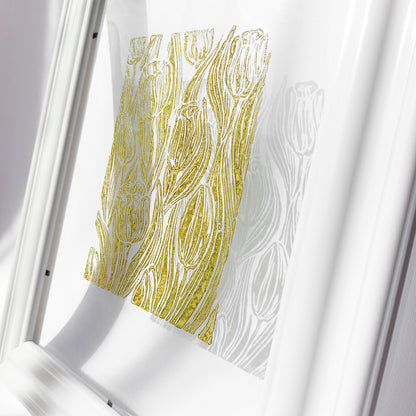 unique retro cottagecore tulip flower nature linocut print flexible plexiglass relief monoprint sage green color floral lino original artwork window nook decor grandmother gift rustic linogravure above bed wall art staircase one of a kind mother study room aundry room handprint hallway coworker reading nook self home hostess farmhouse kitchen block bedroom sister botanical printmaking farm sister mom mother new apartment godmother wife woman dining Entryway housewarming living room