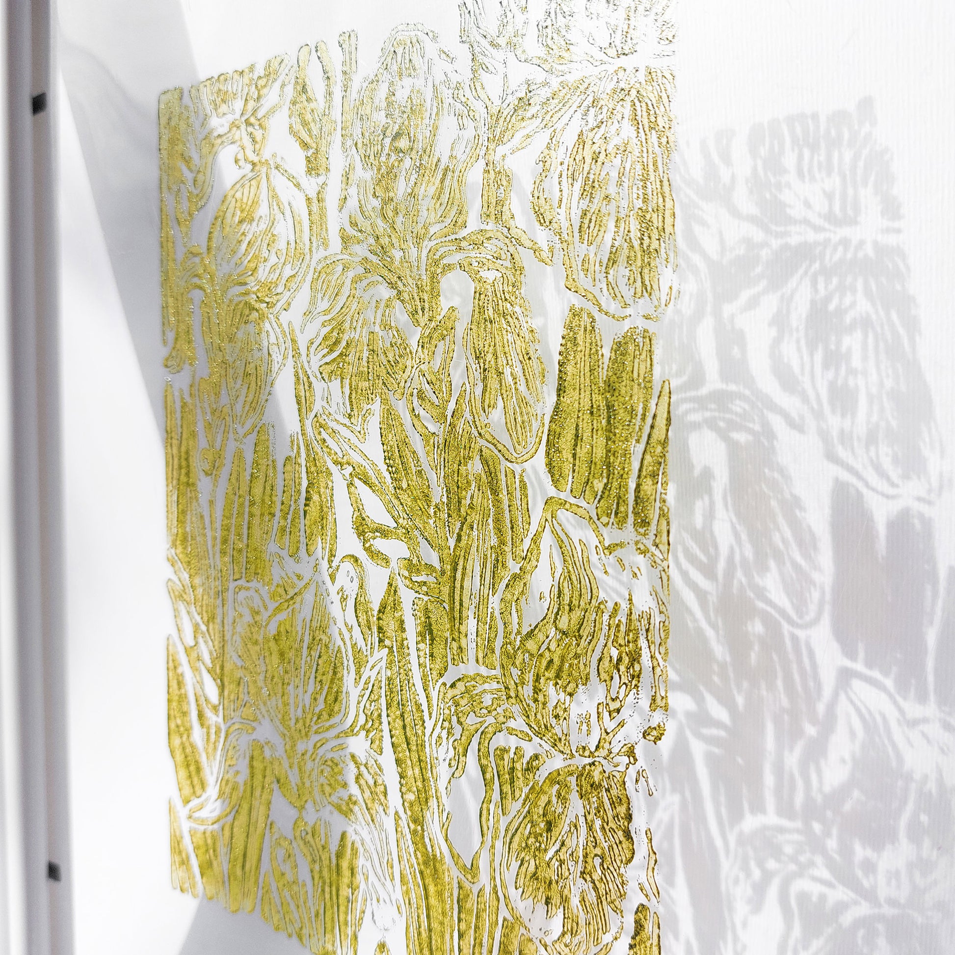 retro cottagecore iris flower nature linocut print flexible plexiglass relief monoprint sage green color floral lino original artwork window nook decor rustic linogravure
half bath wall art, Little Treat Gift, monochrome abstract, glamoratti, maximalist, nordic trendy, european countryside wall art, soft organic modern, moody, slow living wall decor, unique gift for mom, man cave garage, original artwork, one of a kind, office wall decor, headboard, workspace, gallery wall hallway, gen z celebrated