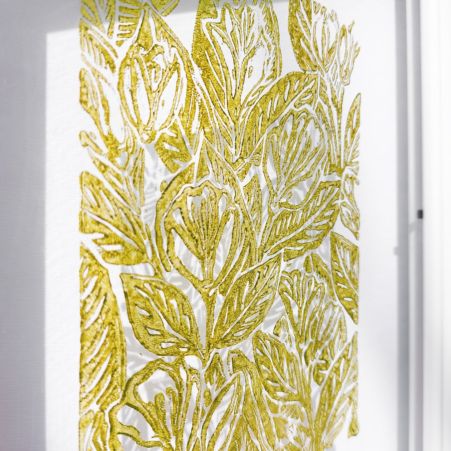 retro cottagecore jasmine flower nature linocut print flexible plexiglass relief monoprint art sage green color floral lino original artwork window nook decor mother gift ideas rustic linogravure little treat gift european countryside living room self sister unique grandmother above bed staircase one of a kind study room laundry room handprint hallway coworker reading nook home hostess farmhouse kitchen block bedroom botanical printmaking farm mom new apartment godmother wife Entryway