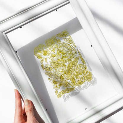 retro cottagecore peony flowers linocut print flexible plexiglass relief monoprint sage green color floral lino print original artwork window nook decor living room wall art self wife gift ideas rustic linogravure mother study room laundry room handprint hallway above bed reading nook grandmother gift nature present staircase home hostess farmhouse kitchen block bedroom sister botanical printmaking farm sister mom mother new apartment godmother wife woman dining Entryway housewarming living room