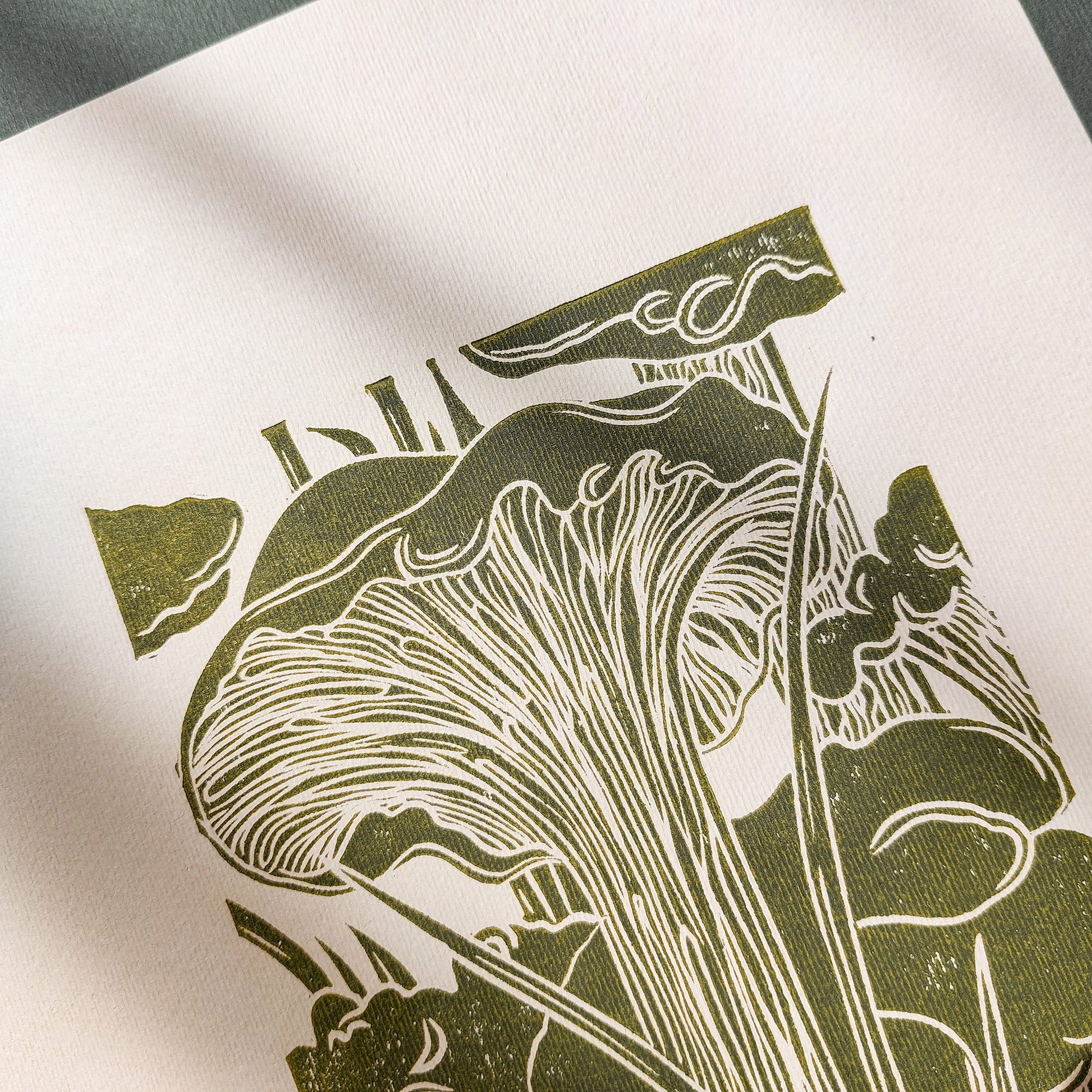 retro cottagecore chanterelle cushroom linocut print sage green color relief monoprint original artwork vintage kitchen pantry decor mother gift ideas whimsical wall art rustic linogravure forestcore lino
godmother gift, girlfriend gift, gift for the home, gift for best friend, female, moody, quiet luxury art, soft neutral, guest bathroom, slow living wall, romantic, foraged wall art, primary bedroom decor, Floral wall art, reading nook decor, Farmhouse wall decor, farm kitchen wall art, bedroom focal point