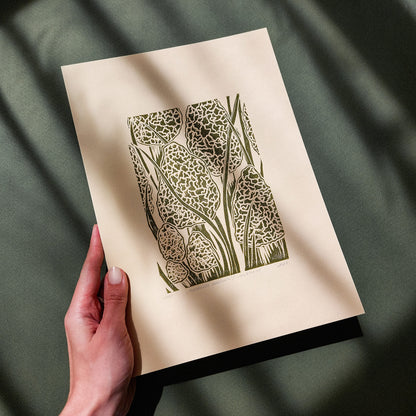 Beige retro cottagecore morel mushroom linocut print forestcore lino sage green color true morels relief monoprint original artwork vintage kitchen english cottage dining wall decor mother gift ideas rustic linogravure
master bedroom decor, large farmhouse art, above dining table wall art, modern aesthetic, new apartment gift, nature print, handprint relief, staircase wall art, home workspace wall art, nature lover gift, mothers day gift ideas, mothers day gift from daughter, powder room, engraving, etching