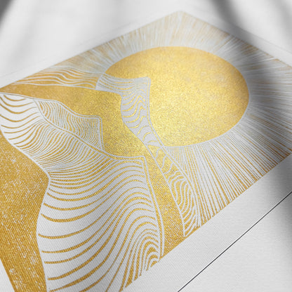 Gold Sun Mountains 8x10 Sunrise Landscape Linocut Print Original Artwork Living Bedroom Home Office Wall Art Decor Self Gift for Him Her
one of a kind, office wall decor, nurse gift, niece gift from aunt, new mom gift, new job gift, New home gift, new grandma gift, new apartment housewarming gift, new apartment gift, nature print, eclectic, minimalist Nature original art, nature lover gift, mothers day gift ideas, mothers day gift from daughter, mothers day gift, mother in law gift, mom birthday gift