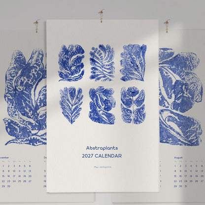 2027 wall printable calendar modern naive abstract flowers art luminous blue color monotype prints plant lover gift 11x17 in illustrated calendar home office decor xmas gift ideas INSTANT DOWNLOAD cobalt blue color living room workspace new year gift contemporary monthly nature lover bedroom self christmas digital product modern kitchen hostess vertical teacher coworker housewarming friend downloadable rustic hanging mother grandmother sister wife women farm girlfriend godmother for her