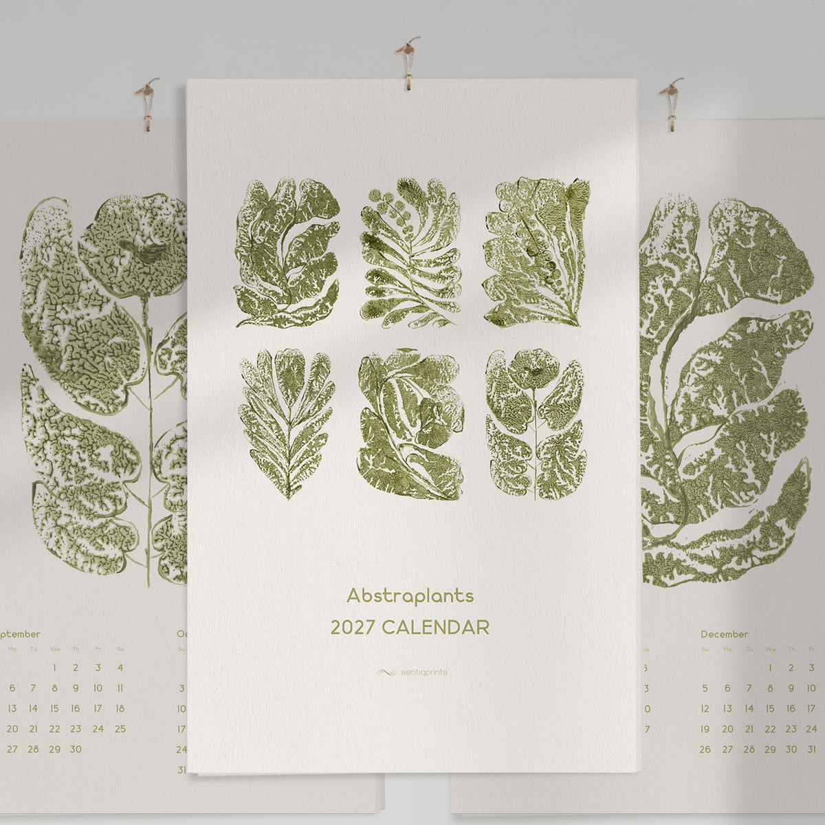 2027 wall printable calendar trendy 2027 color modern naive art abstract flowers meadowland green monotype prints plant lover gift 11x17 in illustrated calendar reading nook decor INSTANT DOWNLOAD sage green color living room home workspace new year gift earth tones contemporary office nature lover bedroom self christmas xmas kitchen hostess vertical teacher coworker housewarming new homeowner friend downloadable rustic hanging mother grandmother sister wife women farm girlfriend godmother