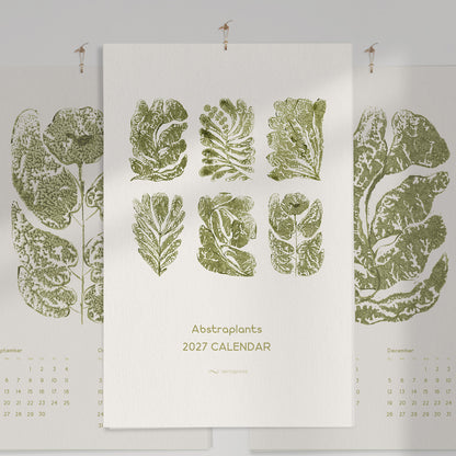 2027 wall printable calendar trendy 2027 color modern naive art abstract flowers meadowland green monotype prints plant lover gift 11x17 in illustrated calendar reading nook decor INSTANT DOWNLOAD sage green color living room home workspace new year gift earth tones contemporary office nature lover bedroom self christmas xmas kitchen hostess vertical teacher coworker housewarming new homeowner friend downloadable rustic hanging mother grandmother sister wife women farm girlfriend godmother