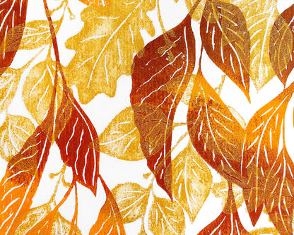 Warm tones autumn foraged leaves Printable linocut wall art for bedroom or living room decor, Seasonal decorations, Fall poster, instant download, digital poster, cottagecore wall art, Nature lover gift, Leaf wall poster, Gold orange brown relief print, oil texture