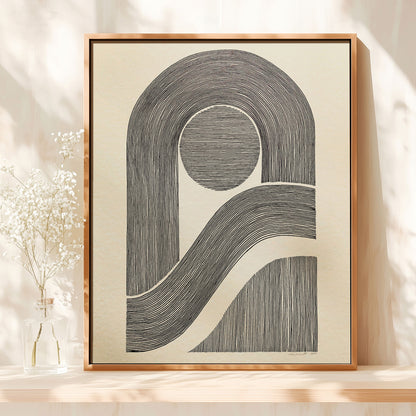 Black and white abstract lines art boho arch neo deco original artwork line drawing mid century modern office minimalist living room wall art man cave decor gift for him one of a kind nordic scandinavian marker hand drawn home office present geometric meditative unique architect father contemporary classical aesthetic moody bathroom kitchen dining dorm laundry above bed entryway decordried neutral housewarming shapes eclectic girlfriend hostess coworker mother sister girlfriend staircase laundry