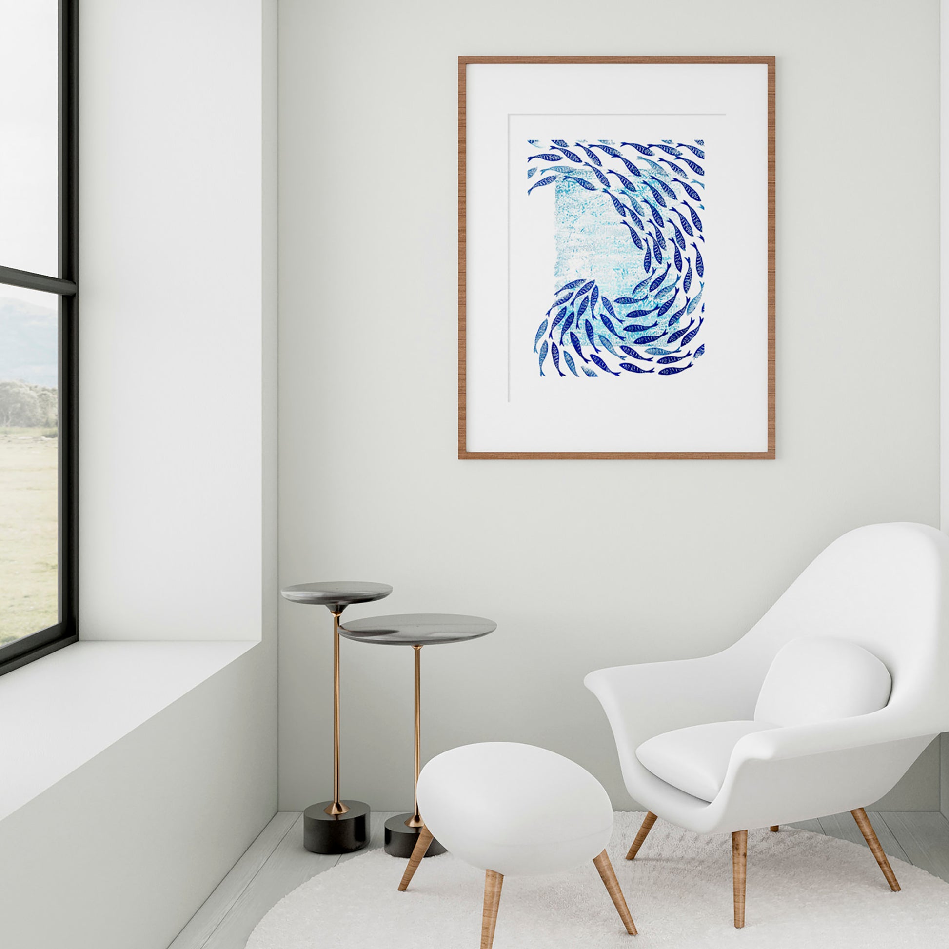 Blue Printable blue mini fish Linocut and monotype prints nautical hampton Maritime living new home gift, home gift unique, self gift, house warming gift, housewarming gift, thank you gift, heirloom gift, long distance gift, gift for husband, thinking of you gift, new job gift, girlfriend gift, gift for boyfriend, gift for her friend, anniversary gift, teacher appreciation gift, easter gift, grandma gift, new mom gift, grandmother gift, gift for aunt, hostess gift, host gift, aunt gift, godmother gift