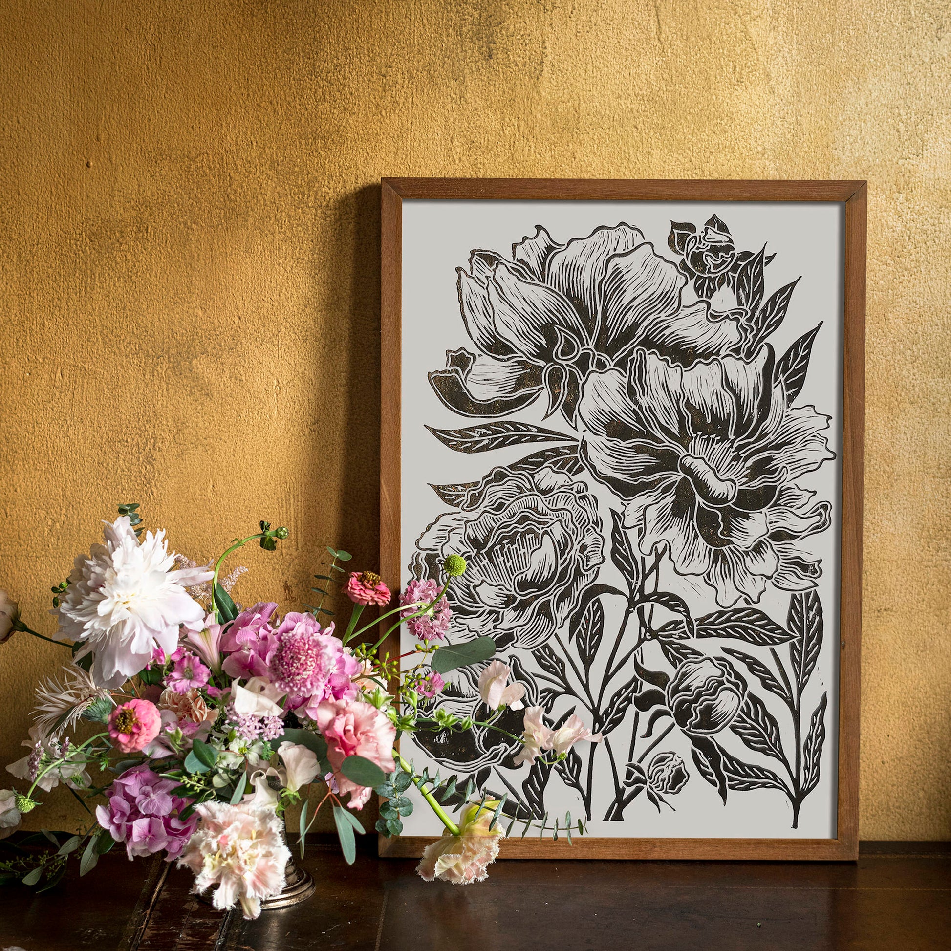 Black peony flowers Linocut print Peonies wall art decor Linogravure, Lino print housewarming gift, new apartment gift, nature print, nature lover gift, mothers day gift ideas, mothers day gift from daughter, mothers day gift, mother in law gift, mom birthday gift, Modern kitchen art, long distance gift, living room wall art, Linoleum print, laundry room decor,&nbsp; Housewarming gift, hostess gift, home gift unique, heirloom gift, heilroom wall decor, handmade gift for women, handmade gift for the home