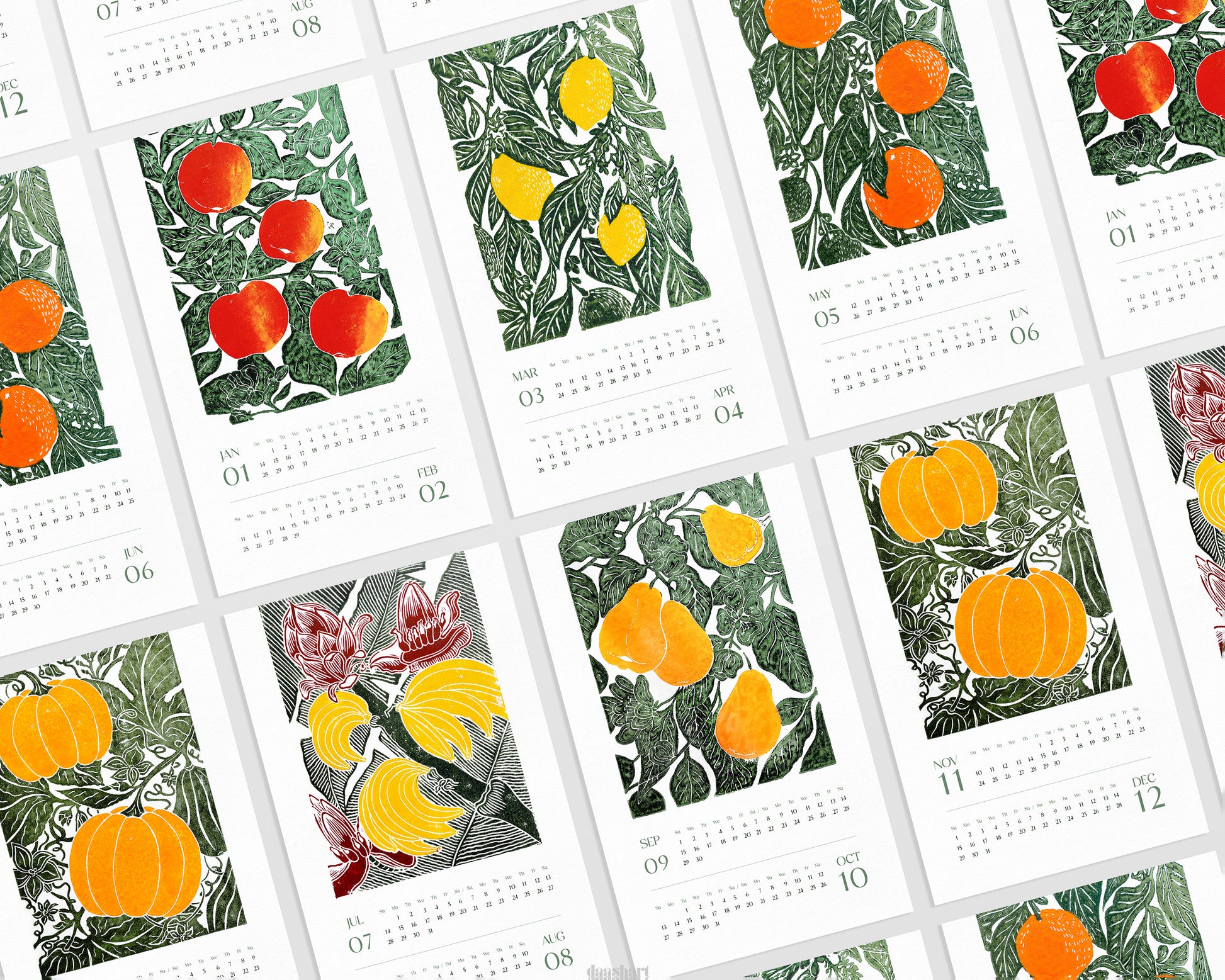 printable calendar
INSTANT DOWNLOAD
illustrated calendar
bedroom wall decor
Floral illustration
farm kitchen art
Bright botanical
11x18in
calendar 2025
fruits vegetables
Lemons oranges
Hostess Gift
Linocut prints