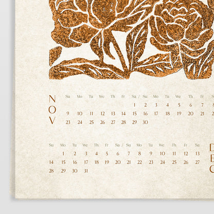 printable 2026 wall calendar ochre flowers vintage style 11x17in linocut prints floral lino illustrated calendar home office decor christmas gift ideas instant download xmas botanical digital product
new year gift, christmas present, illustrated calendar, wall calendar 2026, holiday calendar 2026, instant download, digital product, downloadable art, wall hanging, unique wall art Xmas Gift for Nature Lover, minimalist wall art, large wall art, moody wall art, trendy wall art, aesthetic wall art, Christmas