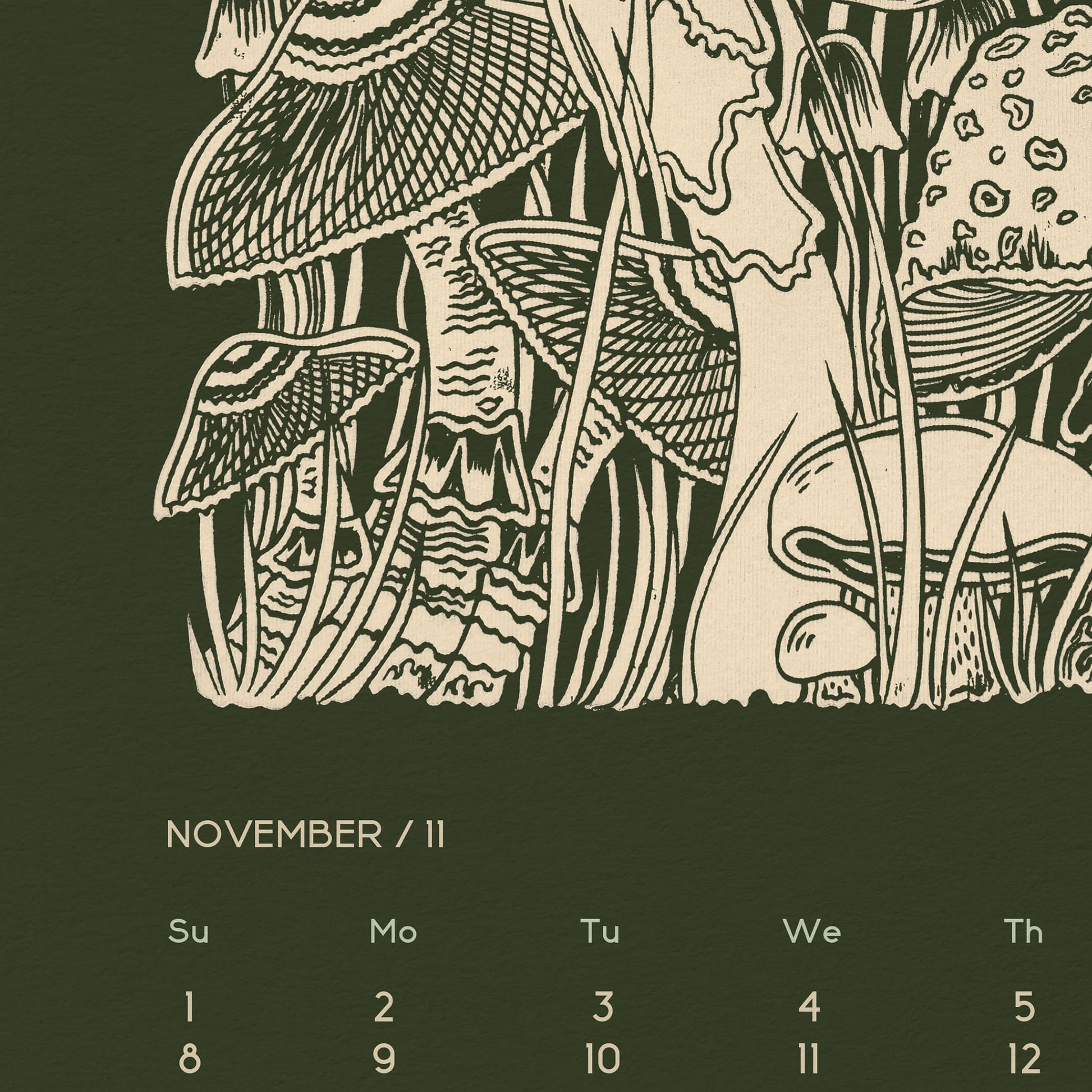 2026 wall printable calendar botanical flowers monthly 11x17in linocut prints illustrated calendar living room wall art home office decor new year hostess grandmother gift INSTANT DOWNLOAD rustic floral lino linogravure cottagecore digital product