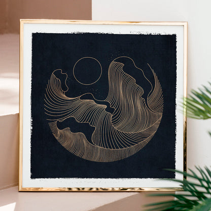 Black bronze black Abstract waves moon lines Printable wall art coastal maritime hampton nautical digital poster  digital download, digital product, downloadable art, wall hanging, unique wall art, mid century modern,
abstract, contemporary art, abstract art prints, minimalist wall art, large wall art, moody wall art, trendy wall art, aesthetic wall art, bedroom wall decor, modern kitchen art, dining room decor, bathroom prints, living room wall art, dorm room decor, laundry room decor, mens room decor