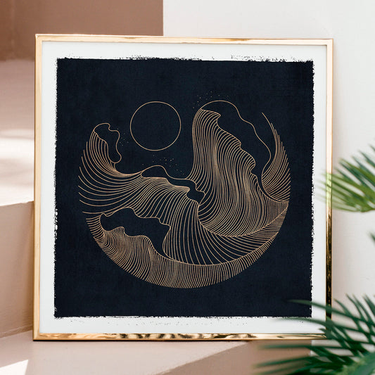 Black bronze black Abstract waves moon lines Printable wall art coastal maritime hampton nautical digital poster  digital download, digital product, downloadable art, wall hanging, unique wall art, mid century modern,
abstract, contemporary art, abstract art prints, minimalist wall art, large wall art, moody wall art, trendy wall art, aesthetic wall art, bedroom wall decor, modern kitchen art, dining room decor, bathroom prints, living room wall art, dorm room decor, laundry room decor, mens room decor
