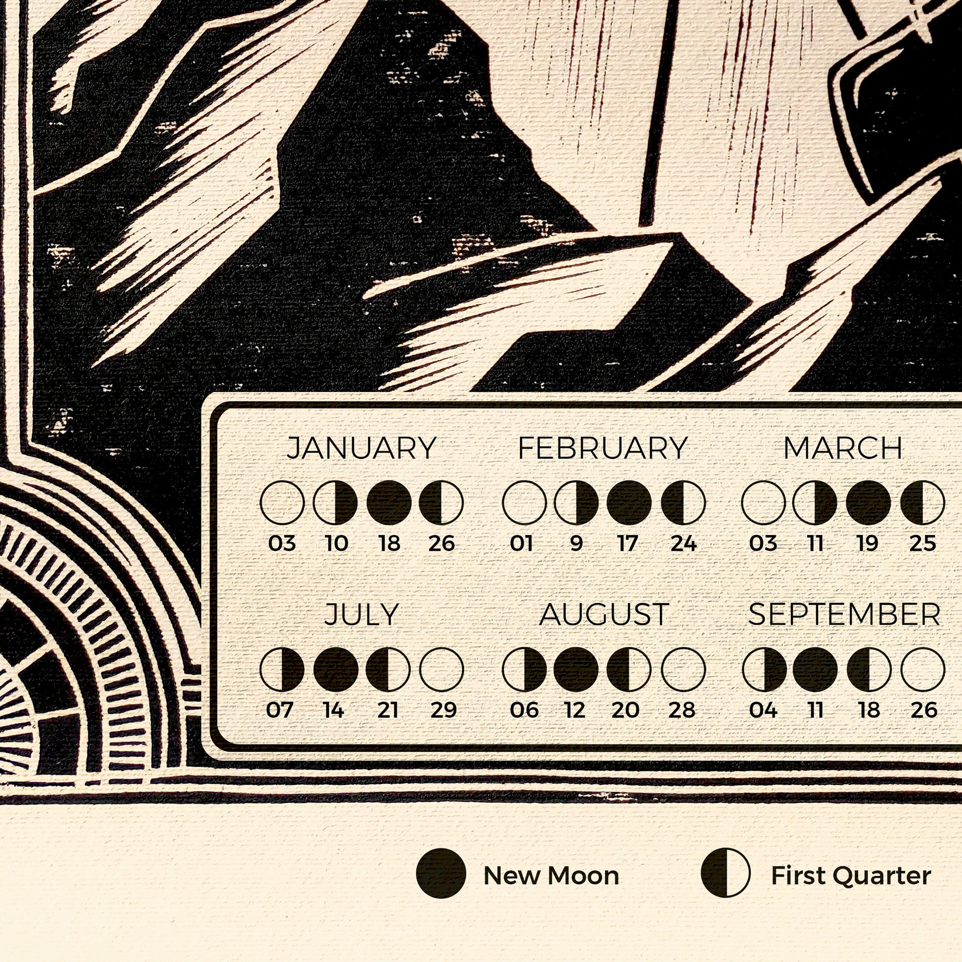 personalized zodiac 2026 moon phases lunar calendar female portrait art deco large linocut prints printable wall art bedroom decor girlfriend new year gift ideas digital poster mother astrology inspired landscape home office contemporary modern chart black bedroom INSTANT DOWNLOAD Aries, Libra, Capricorn, and Cancer, Taurus, Scorpio, Leo, and Aquarius, Gemini, Sagittarius, Virgo, and Pisces 
dining room decor, Thank You Gift, bathroom prints, living room wall art, dorm room decor, laundry room decor