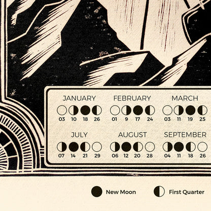 personalized zodiac 2026 moon phases lunar calendar female portrait art deco large linocut prints printable wall art bedroom decor girlfriend new year gift ideas digital poster mother astrology inspired landscape home office contemporary modern chart black bedroom INSTANT DOWNLOAD Aries, Libra, Capricorn, and Cancer, Taurus, Scorpio, Leo, and Aquarius, Gemini, Sagittarius, Virgo, and Pisces 
dining room decor, Thank You Gift, bathroom prints, living room wall art, dorm room decor, laundry room decor