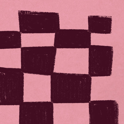 Burgundy Pink Checkered Printable Wall Art Trendy Large Prints Living Contemporary Decor Mid Century Modern Preppy Room Decor Digital Poster girly wine femine 
