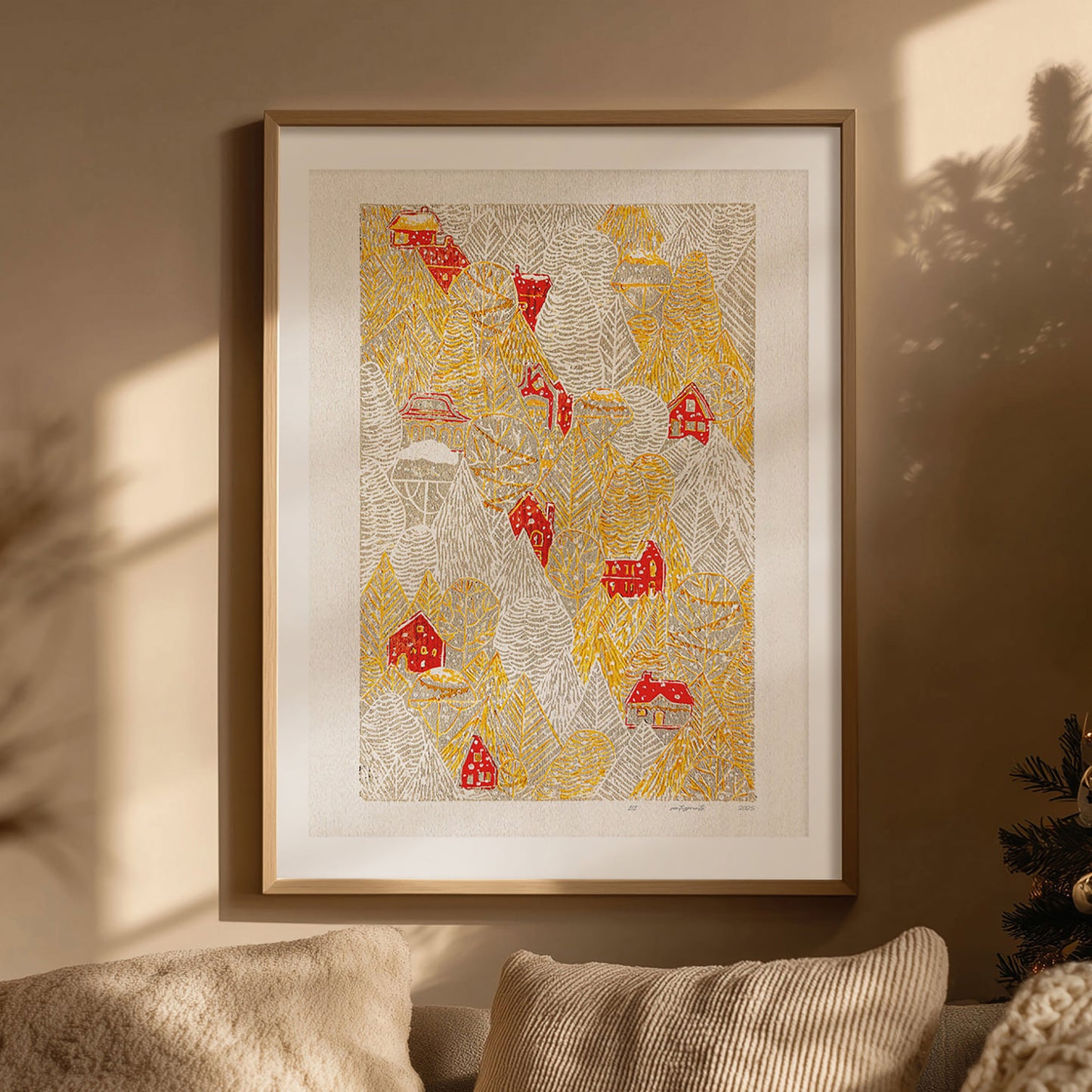 Funny Autumn Forest First Snow Red House Village Printable Linocut Prints Warm Earth Tones Large Kids Bedroom Wall Art Decor Digital Poster 
nature wall art, nature lover gift, mothers day gift ideas, mothers day gift from daughter, mothers day gift, mother in law gift, mom birthday gift, Modern kitchen art, long distance gift, living room wall art, Living room wall art, wall hanging, laundry room decor, kitchen wall art, woodland illustration, Housewarming gift, Monochrome earth tone palette, hostess