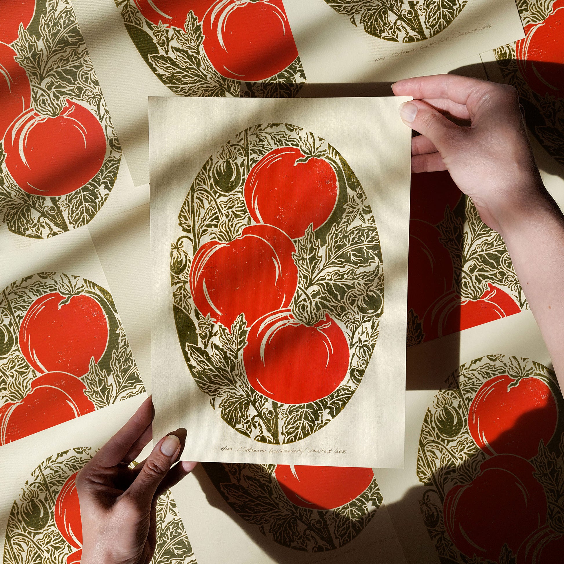 Red sage green beige vintage cottagecore tomato vegetable rustic linocut print retro kitchen dning room decor botanical lino garden harvest pantry original artwork gift for cook mom present nature linogravure farm 
wall hanging, Vintage art, unique wall art, trendy wall art, thank you gift boss, teacher appreciation gift, Summer wall art, primary bedroom, sister in law gift, shelf decor, self gift, Sage green color, rustic artwork, Retro artwork, retirement gift, Relief print, realtor closing gift