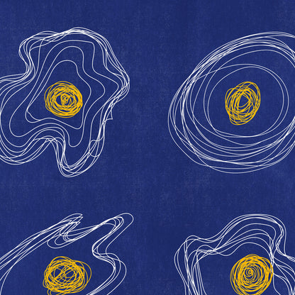 Navy blue abstract lines eggs Printable wall art poster printable
