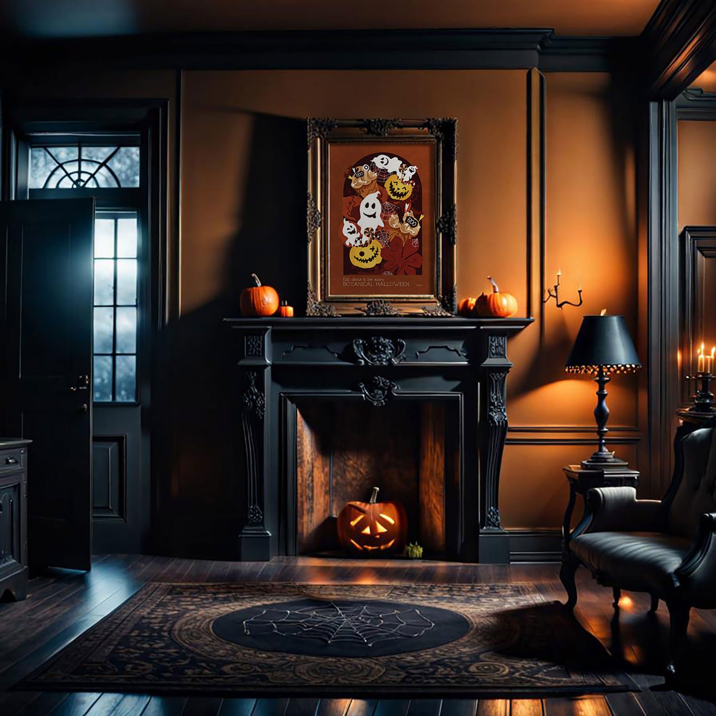 Mystical Halloween Pumpkin Ghost Muffins Dessert Printable Wall Art Dining Entryway Prints Autumn Dark Academia fall Decor Digital Poster entryway hallway living room wall decor, modern kitchen art, dining room decor, botanical poster, cottagecore, rustic, farmhouse, farm bathroom prints, living room wall art, dorm room decor, laundry room decor, mens room decor, home office decor, kids children nursery
