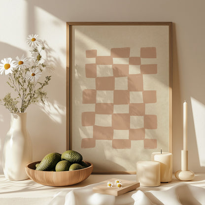 Neutral Boho Checkered Printable Wall Art Aesthetic Large Prints Entryway Living Room Contemporary Decor Mid Century Modern Digital Poster bohemian 
home office decor,
new home gift, home gift unique, self gift, house warming gift, housewarming gift, thank you gift, heirloom gift, long distance gift, gift for husband, thinking of you gift, new job gift, girlfriend gift, gift for boyfriend, gift for her friend, anniversary gift, teacher appreciation gift, easter gift, grandma gift, new mom gift, grandmother