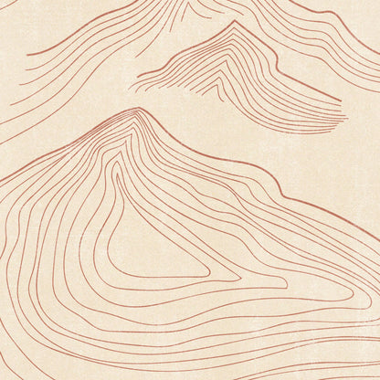 Boho 2026 Printable Wall Calendar Abstract Neutral Terracotta Landscape Lines 11x17in Mountains Sun Moon Plant Illustration INSTANT DOWNLOAD warm earth tones digital